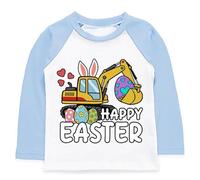 Generisch Camiseta de manga larga para niña con estampado de monstruos y unicornio - Sudadera gráfica con lema «On the Hunt» | Divertida moda casual para niños