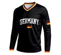 Generisch Camiseta de manga larga transpirable 2026 con estampado gráfico alemán para un ajuste cómodo, fácil de limpiar, Negro , 4-5 años