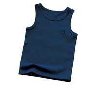 Generisch Camiseta de tirantes informal para chicos con bordado, sin mangas, camiseta sin mangas, camisa de verano simple, cómoda, transpirable, camiseta de tirantes suave, blusa de playa de un solo
