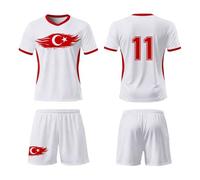 Generisch Camiseta de Turquía 2026, camiseta de fútbol transpirable, camiseta de Turquía para la Copa del Mundo 2026, pantalones cortos de entrenamiento, conjunto de chándal para hombre, mujer, niños
