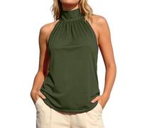Generisch Camiseta de verano para mujer Y2k Halter Neckline Tank Top Basic Sport Tops Summer Sexy sin tirantes Halter Neckline Holder Party Tops Elegante Espalda Libre Verano Tops