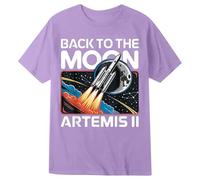 Generisch Camiseta para niña con estampado de artemis 'Back To The Moon' - Camiseta espacial para pequeñas astronautas | Camiseta de algodón con diseño de cohetes