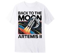 Generisch Camiseta para niña con estampado de artemis 'Back To The Moon' - Camiseta espacial para pequeñas astronautas | Camiseta de algodón con diseño de cohetes