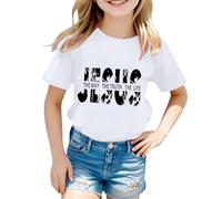 Generisch Camiseta para niños con lema «In April We Wear Blue» - Camiseta de manga corta en azul con estampado de letras coloridas | Camiseta de declaración para días de acción y uso diario infantil
