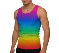 Generisch Camiseta sin mangas para hombre, multicolor, con bandera arcoíris, arco iris, CSD Amor Tolerancia LGBTQ, camiseta de deporte, chaleco Gay Pridemonth LGBT, camiseta de tirantes para playa