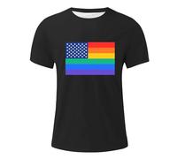 Generisch Camisetas para hombre Arco Iris Camiseta Pride CSD Fiesta Rainbow Camiseta de Verano Tops Pride Month Temed Top Camiseta Deportiva Lgbqt Gay Bandera Arco Iris para Pride Night & Clubbing