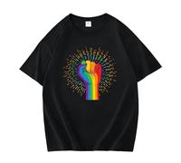 Generisch Camisetas para hombre Arco Iris Camiseta Pride CSD Fiesta Rainbow Camiseta de Verano Tops Pride Month Temed Top Camiseta Deportiva Lgbqt Gay Bandera Arco Iris para Pride Night & Clubbing