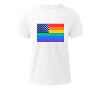 Generisch Camisetas para hombre Arco Iris Camiseta Pride CSD Fiesta Rainbow Camiseta de Verano Tops Pride Month Temed Top Camiseta Deportiva Lgbqt Gay Bandera Arco Iris para Pride Night & Clubbing