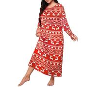 Generisch Camisón de manga larga para mujer, camiseta de dormir de algodón, tallas grandes, ropa de dormir Leo de gran tamaño, ropa de dormir para mujer gordita, ropa de dormir ligera y transpirable
