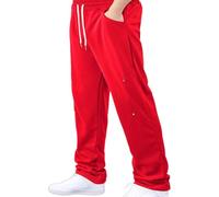 Generisch Camp - Pantalones de senderismo para hombre, impermeables, térmicos, transpirables, forro polar, resistentes al viento, pantalones de invierno con 5 bolsillos para utilidades, rojo, XXL