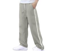 Generisch Camp - Pantalones de senderismo para hombre, impermeables, térmicos, transpirables, forro polar, resistentes al viento, pantalones de invierno con 5 bolsillos para utilidades, gris, XXL