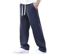 Generisch Camp - Pantalones de senderismo para hombre, impermeables, térmicos, transpirables, forro polar, resistentes al viento, pantalones de invierno con 5 bolsillos para utilidades, marine, XXL