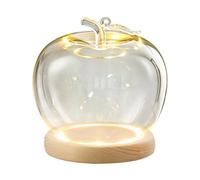 Generisch Campana a Cupola - Base Trasparente Legno | Campana a Cupola | Espositore LED Decorativo per Oggetti | Vetrina Protezione Gioielli Miniature Fiori Ricordi | Casa Ufficio Matrimonio Regalo