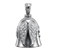 Generisch Campanas de motociclista: timbre de equitación, campana de ángel para motocicleta, campana de ángulo de motocicleta, timbre de acero inoxidable, accesorios para bicicletas, ciclistas