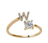 Generisch Caña de pescar sin anillos anillo de diamantes de imitación conjunto zirconia abierta anillos ajustables joyas accesorios regalos elegantes anillos de diamante para mujeres para anillos