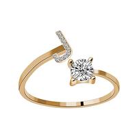 Generisch Caña de pescar sin anillos anillo de diamantes de imitación conjunto zirconia abierta anillos ajustables joyas accesorios regalos elegantes anillos de diamante para mujeres para anillos