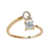 Generisch Caña de pescar sin anillos anillo de diamantes de imitación conjunto zirconia abierta anillos ajustables joyas accesorios regalos elegantes anillos de diamante para mujeres para anillos