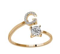 Generisch Caña de pescar sin anillos anillo de diamantes de imitación conjunto zirconia abierta anillos ajustables joyas accesorios regalos elegantes anillos de diamante para mujeres para anillos