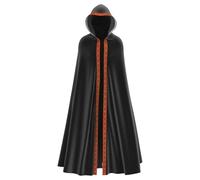 Generisch Capa medieval con capucha para hombre, capa larga con capucha, vintage, gótica, para hombres, Halloween, cosplay, disfraz, carnaval, capa de vampiro, bordes impresos, capa de bruja, hobbit