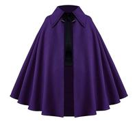 Generisch Capa medieval para hombre con capucha, vestido gótico de talla grande, Halloween, cosplay, gótico, de una pieza, traje de trinchera, capa para adultos, disfraz de bruja renacentista