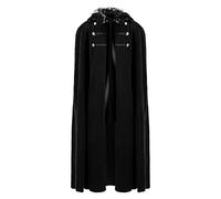 Generisch Capa medieval para hombre, cuello de pelo, gótico, steampunk, vintage, renacentista, victoriano, cárdigan largo, Halloween, cosplay, para adultos, capa de vampiro, cortavientos, chaqueta de