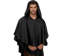 Generisch Capa medieval para hombre, disfraz renacentista, pirata, vikingo, cosplay, clásico, carnaval, escenario, disfraz suelto de un solo color, disfraz de carnaval México, monocolor, ropa de