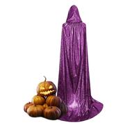 Generisch Capa para disfraz de de Halloween, capa unisex con capucha de