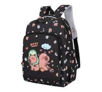 Generisch Capybara - Mochila de gran capacidad para el almuerzo, una mochila de almuerzo para estudiantes | Conjunto de mochila escolar con estuche de lápices y almuerzo, bahía de viaje para niñas y
