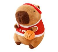 Generisch Capybara - Peluche de 23 cm con uniforme de baloncesto, decoración del hogar, para niños, niñas, hogar, escuela, oficina, cafetería, librería, sofá, estantería
