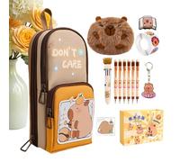 Generisch Capybara School Supplies - Efficiency Multiple Compartments Storage Capybara Pencil Pouch, Compartments Case Cute | for Home Classroom Office Kids Teen Student
