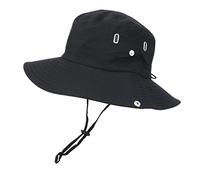 Generisch Características: sombrero de pescador de ala ancha, sombrero para el sol, sombreros boonie, pesca, senderismo, sombreros al aire libre para mujer y hombre, Negro , Talla única