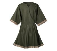 Generisch Cárdigan medieval elegante para hombre, con cuello en V, encaje para drama, cosplay, fotografía, ocasiones especiales, verde, L