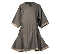 Generisch Cárdigan medieval elegante para hombre, con cuello en V, encaje para drama, cosplay, fotografía, ocasiones especiales, gris, XXL