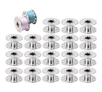 Generisch Carrete de carga frontal, con 20 bobinas de acero inoxidable, piezas de repuesto para máquinas de coser, para diseñadores, sastres, profesionales, principiantes, mujeres, hombres, madres