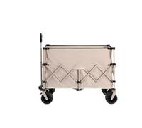 Generisch Carrito de playa plegable de 220 kg con ruedas todoterreno y soportes para bebidas, mecanismo de plegado ligero y capacidad extra grande de 300 L para camping, jardinería, compras