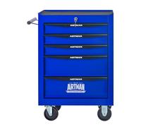 Generisch Carro de herramientas de 5 cajones con rodamiento de bolas, estructura de acero con 4 ruedas dirigibles y llaves de seguridad, robusto armario de herramientas para taller y garaje (negro