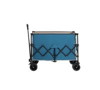 Generisch Carro plegable para todo terreno con volumen XL de 300 l, capacidad de carga de 220 kg, con ruedas de 7 pulgadas, para playa, camping, jardín, ajuste automático de altura, color azul