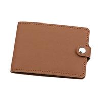 Generisch Cartera de identificación de moda, color liso, con ranuras para tarjetas, cubierta para carnet de conducir, cartera para mujer, con cremallera grande, marrón, A
