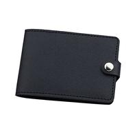 Generisch Cartera de identificación de moda, color liso, con ranuras para tarjetas, cubierta para carnet de conducir, cartera para mujer, con cremallera grande, Negro , A