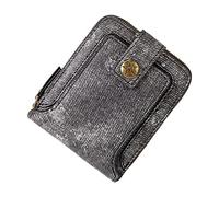 Generisch Cartera para hombre grande con 16 compartimentos, compartimento para tarjetas, comercio exterior, pantalones cortos multifuncional, tela vaquera, cremallera horizontal, billetera S para