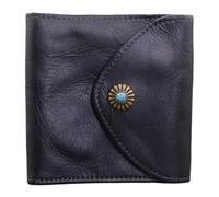 Generisch Cartera Triufold | Cartera de piel de 3,94 pulgadas | R.F.I.D Billfold | Cartera vintage de piel sintética para hombre con diseño compacto, costura duradera, corte delgado para viajes