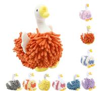 Generisch Cartoon Swan Fuzzy Ball Hand Towels,Cute Swan Shaped Stuffed Chenille Hand Wipe with Hanging Loop,Quick Drying Super Soft Microfiber Fuzzy Ball Hanging Towels for Bathroom Kitchen，Orange