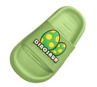 Generisch Casa de verano para niños fuera del baño desgaste -Bottom-fondo dibujos animados lindos niños niñas bebé dinosaurio zapatillas, verde, 28 EU