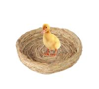 Generisch Casa para pájaros para incubar, nido de pájaros, accesorio para | Nido de paja de alta calidad con fondo plano para pinzones y conejos como refugio seguro para incubar y anidar