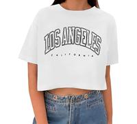 Generisch Casa Trajes Mujer Moda Mujer Crop Top Manga Corta Estampado Casual Verano Sudadera De Forro Polar, Blanco, S