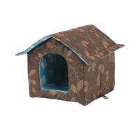 Generisch Casas de madera para construir exterior e interior invierno con base autocalentable, recinto de protección aislante térmico para gatos, perros, conejos, tienda plegable para animales, marca