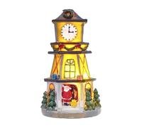 Generisch Casas de pueblo navideño | Decoración decorativa iluminada de la torre del reloj | Centro de mesa decorativo para celebraciones familiares Decoración de ventanas Organizadores de eventos