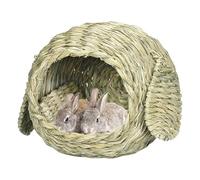 Generisch Caseta de hierba para conejos - escondite de animales de fabricación natural, escondite y casa de juegos de césped natural para conejos y cobayas