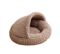 Generisch Cat Cave Semi-Enclosed Non-Slip Warm Short Plush Pet Nest