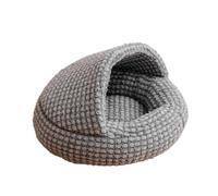 Generisch Cat Cave Semi-Enclosed Non-Slip Warm Short Plush Pet Nest